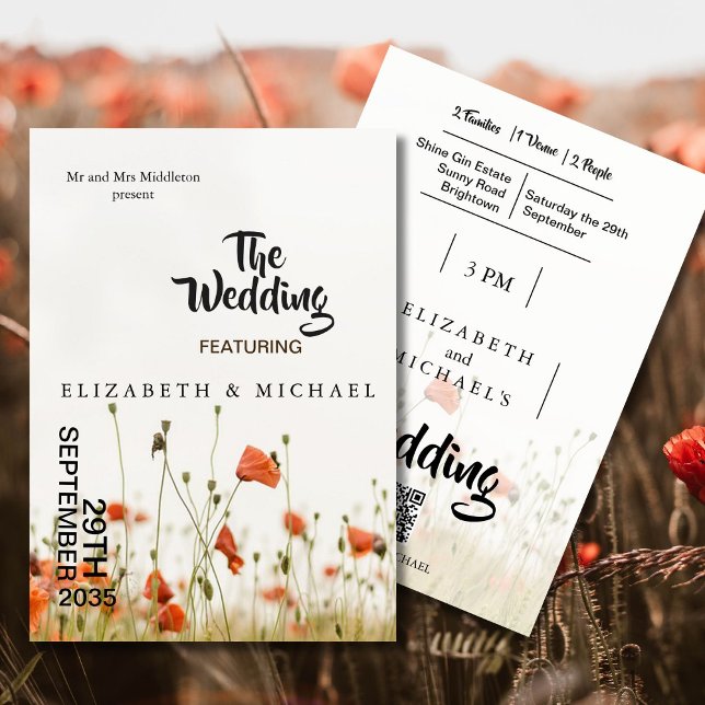 Wildflowers Festival Theme Floral Wedding  Invitation (Creator Uploaded)