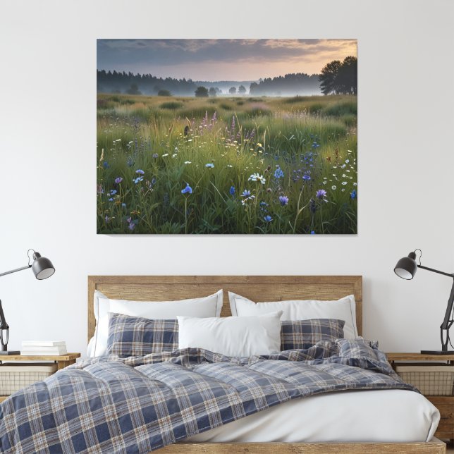 Wildflowers Field Canvas Print (Insitu(Bedroom))