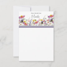 Wildflowers Flat Thank You Card