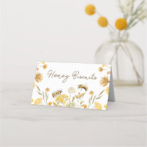 Wildflowers Floral Bee Baby Shower Food Tents Place Card