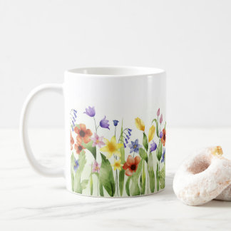 Wildflowers Floral, Botanical Garden, Colorful gif Coffee Mug