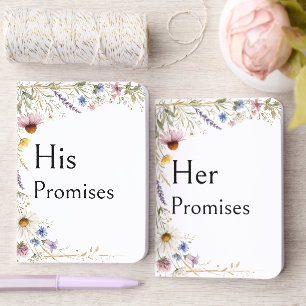 Wildflowers Floral Botanical Watercolor, Foliage Foil Vow Books