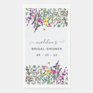 Wildflowers Floral Bridal Shower Napkins