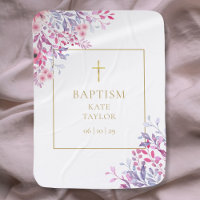 Wildflowers Floral Gold Baptism Christening
