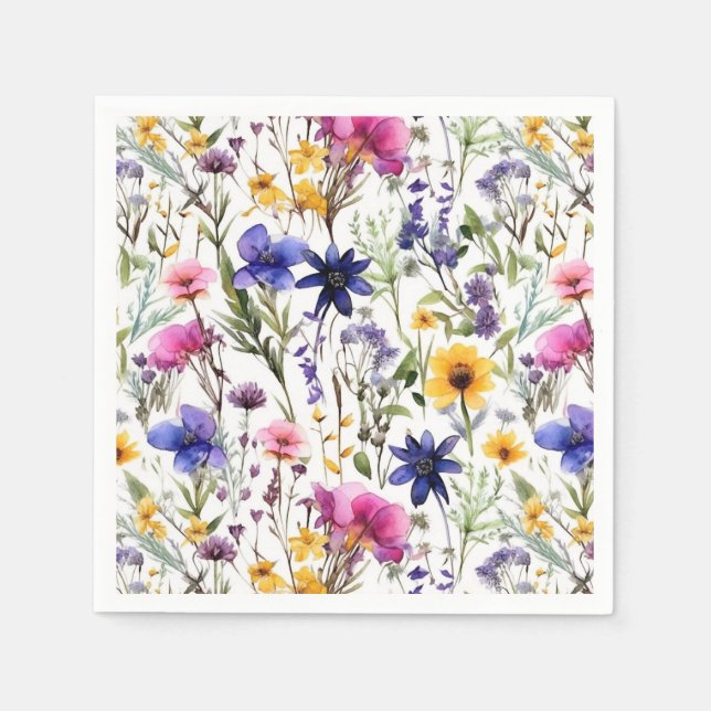 Wildflowers Floral Napkins (Front)