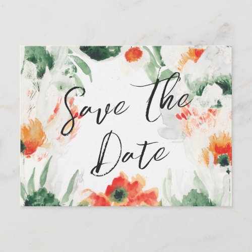 Wildflowers floral photo Save the Date Announcement Postcard