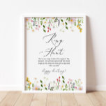 Wildflowers floral ring hunt bridal shower game poster<br><div class="desc">Wildflowers floral ring hunt bridal shower game
Matching items available.</div>