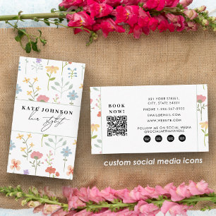 Wildflowers Floral Salon Hair Stylist Makeup Business Card