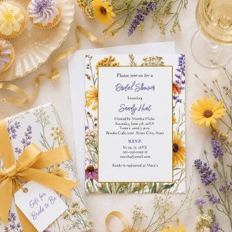 Wildflowers Floral Sunflower Botanical Bridal