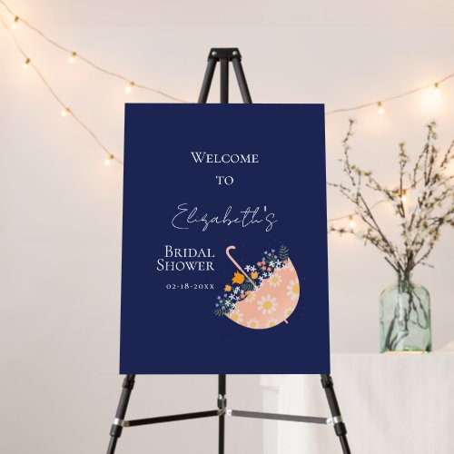 Wildflowers Floral Umbrella Garden Bridal Shower Foam Board