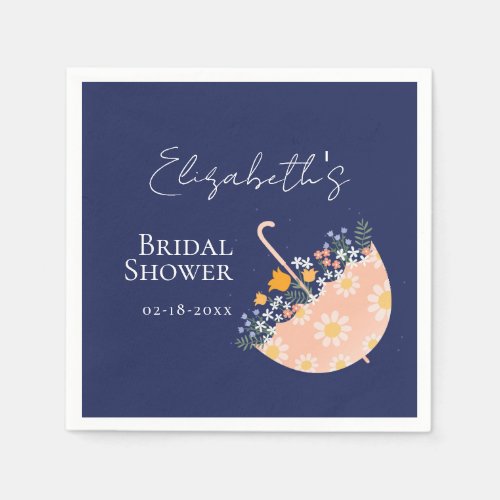 Wildflowers Floral Umbrella Garden Bridal Shower Napkins