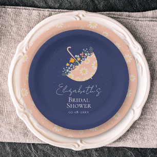 Wildflowers Floral Umbrella Garden Bridal Shower Paper Plates