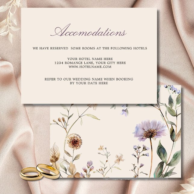 Wildflowers Floral Wedding Enclosure Card (Creator Uploaded)