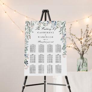 Wildflowers Floral Wedding Seating Plan Chart Foam Board