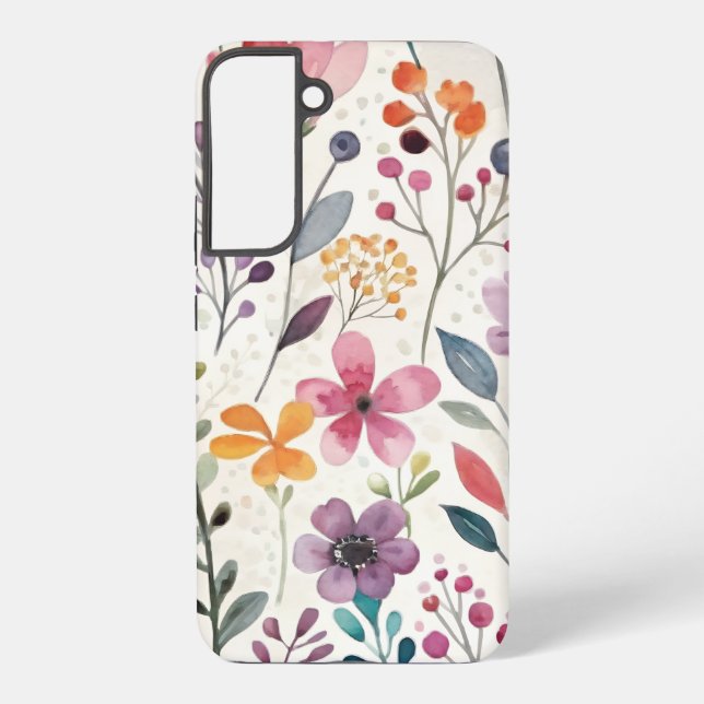 Wildflowers Floral Whimsical Pattern Samsung Galaxy Case (Back)