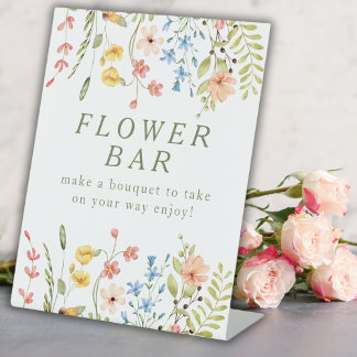 Wildflowers Flower Bar Sign