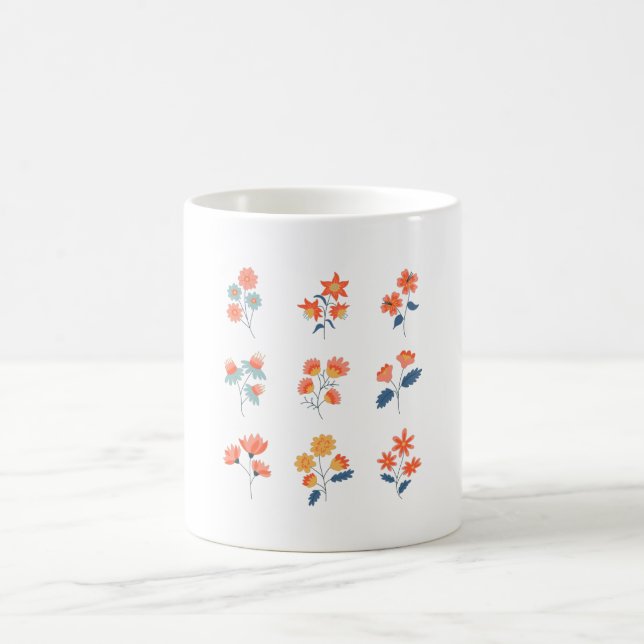 Wildflowers Flowers Botanical Coffee Mug (Center)