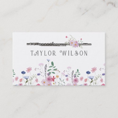 wildflowers flute Business Card
