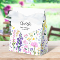 Wildflowers Garden Party First Birthday Favor Boxes