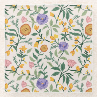 Wildflowers Glass Coaster