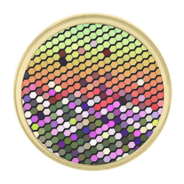 WILDFLOWERS GOLD FINISH LAPEL PIN (Front)