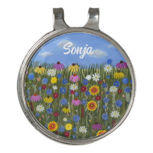Wildflowers Golf Hat Clip