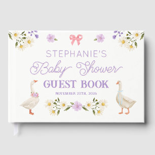 Wildflowers Goose Baby Shower Guest Book