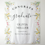 Wildflowers Graduation Backdrop Decor at Zazzle