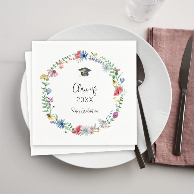Wildflowers Graduation Napkins (Creator Uploaded)