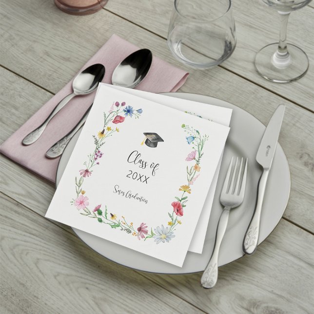 Wildflowers Graduation Napkins (Creator Uploaded)
