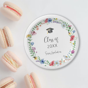 Wildflowers Graduation Paper Plates