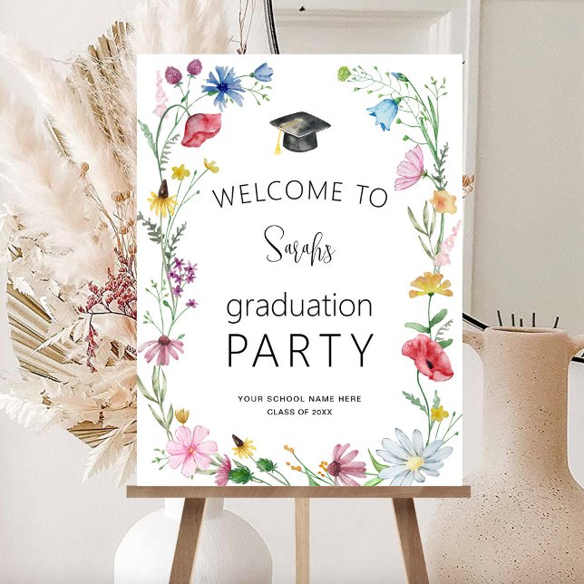 Wildflowers Graduation Party Welcome Foam Board (Creator Uploaded)