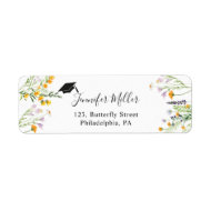 Wildflowers Graduation Return Address Label