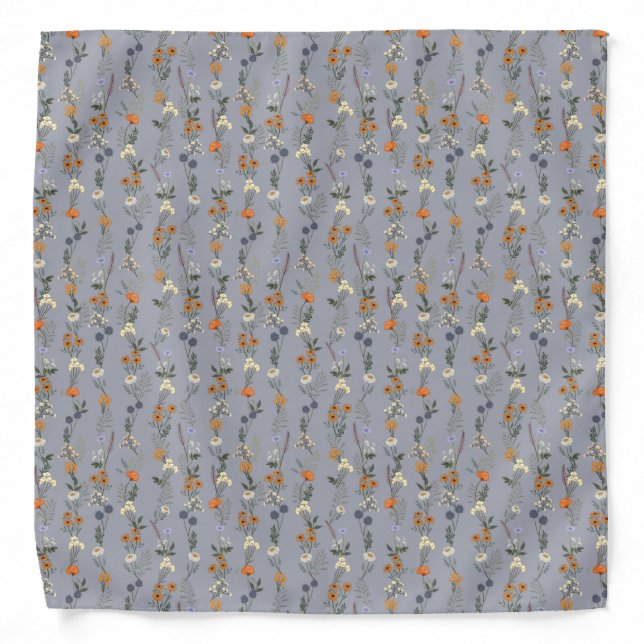 Wildflowers Handdrawn Bandana (Front)