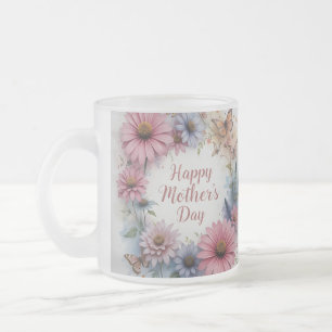 Wildflowers Happy Mother's Day Frosted Glass Coffee Mug