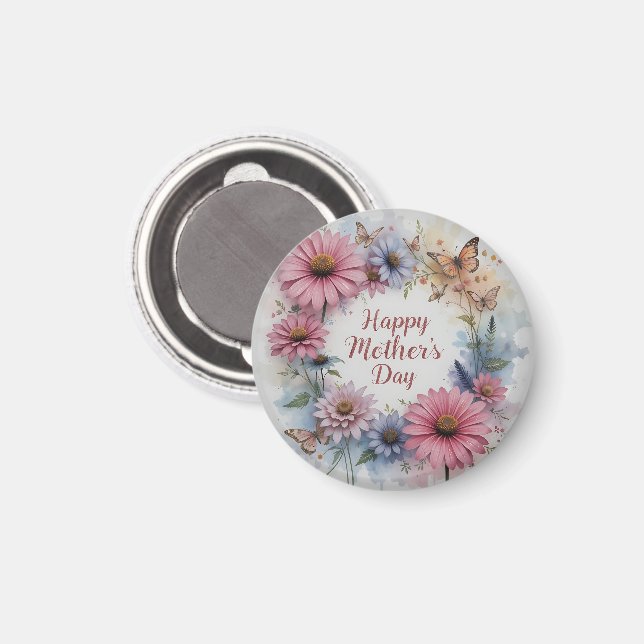 WildFlowers Happy Mother's Day Magnet (Front/Back)