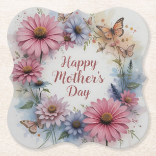 Wildflowers Happy Mother's Day Paper Coaster