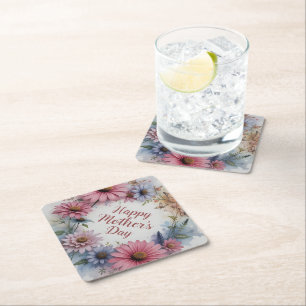Wildflowers Happy Mother's Day Paper Coaster