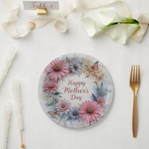 WildFlowers Happy Mother's Day Paper Plates