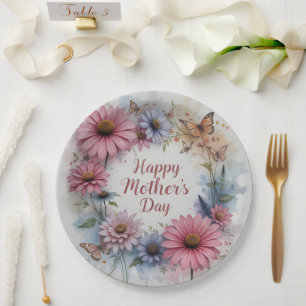 WildFlowers Happy Mother's Day Paper Plates