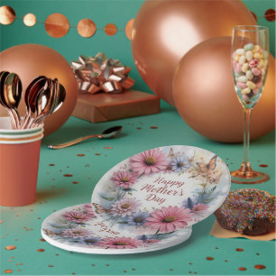 WildFlowers Happy Mother's Day Paper Plates