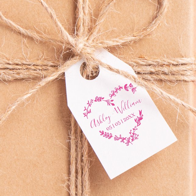 Wildflowers Heart Design forma Wedding Self-inking Stamp (Creator Uploaded)