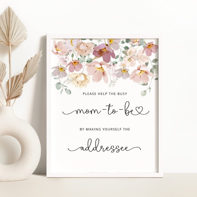 Wildflowers Help the Busy Mom Address an Envelope  Poster (Creator Uploaded)