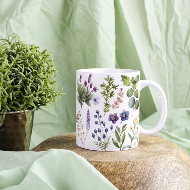 Wildflowers & Herbs Giant Coffee Mug (Creator Uploaded)