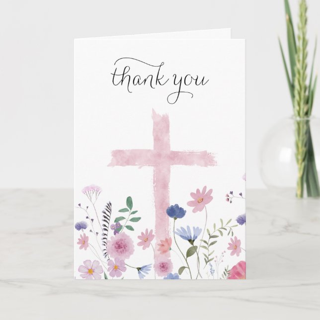 wildflowers  Holy Cross Thank You Card (Front)