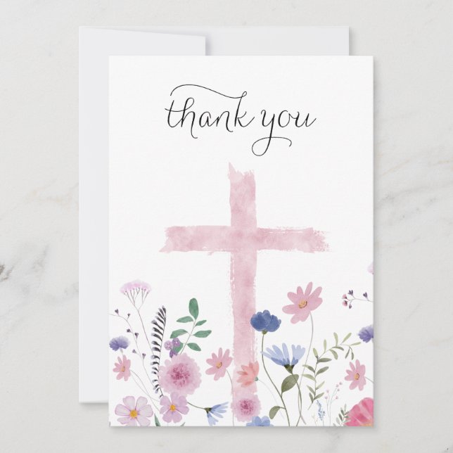 wildflowers  Holy Cross thank you card (Front)