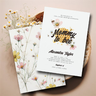 Wildflowers Honey Mommy to Bee Baby Girl Shower Invitation
