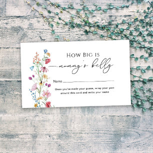 Wildflowers How Big is Mommy's Belly Enclosure Card