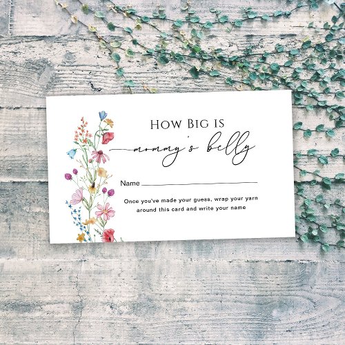 Wildflowers How Big is Mommys Belly Enclosure Card