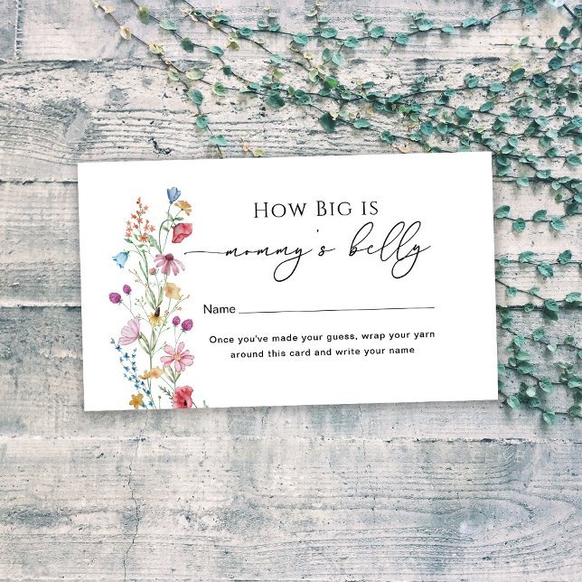 Wildflowers How Big is Mommy's Belly Enclosure Card (Creator Uploaded)